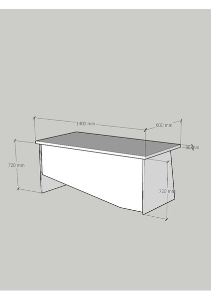 Festival Ofis Masası - OFİS-7-6-2-140X60 Beyaz - Ceviz fırsatları