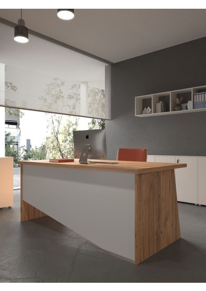 Festival Ofis Masası - OFİS-7-6-1-120X90 Beyaz - Beyaz