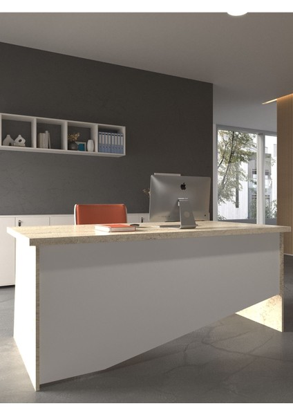 Festival Ofis Masası - OFİS-5-8-1-180X75 Beyaz - Beyaz modelleri
