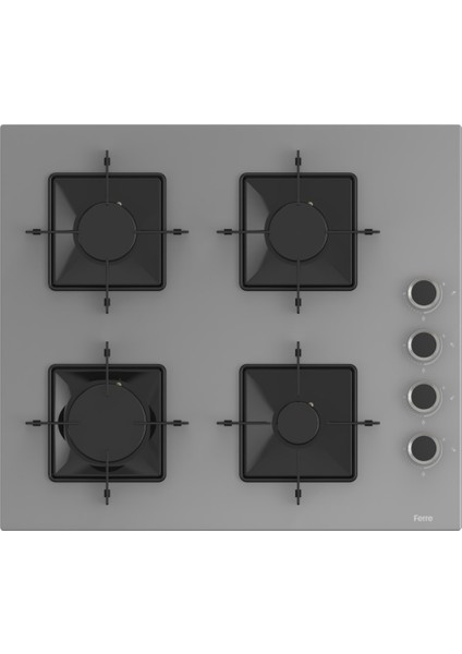 Flowart Ventora Plus Gri 3'lü Ankastre Set ( QBL63CPR-SS208-D079 )