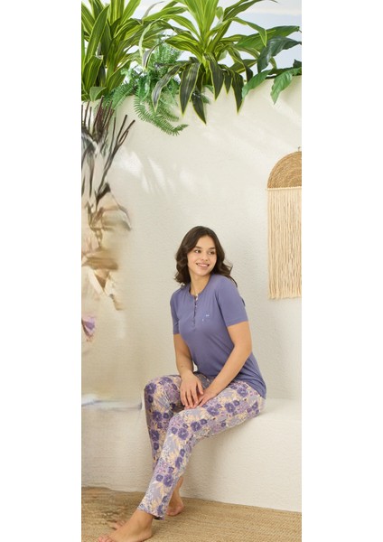 Kısa Kollu Pijama Takımı 3514
