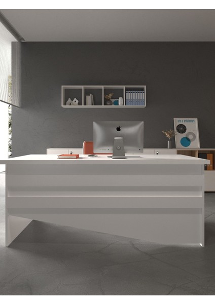 Festival Ofis Masası - OFİS-6-1-1-180X60 Beyaz - Beyaz fiyatları