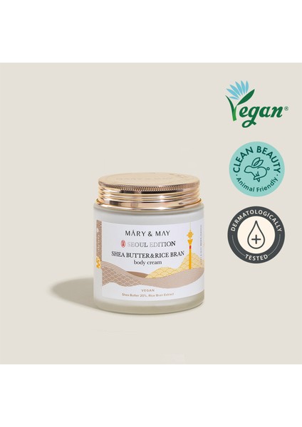 Seoul Edition Shea Butter & Rice Bran Body Cream / Shea Yağı ve Pirinç Kepeği Içeren Vücut Kremi 250ML