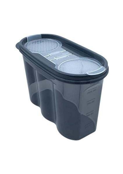 Buffer 2 Kapaklı Ölçekli Erzak Saklama Kabı - 1,2 Litre - SA930
