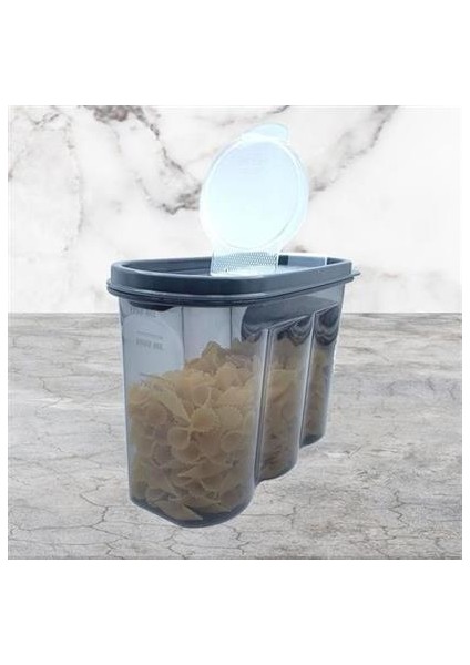 Buffer 2 Kapaklı Ölçekli Erzak Saklama Kabı - 1,2 Litre - SA930