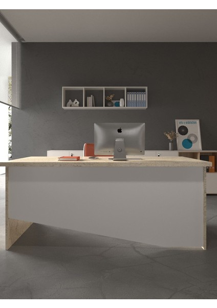 Festival Ofis Masası - OFİS-7-8-1-180X90 Beyaz - Beyaz