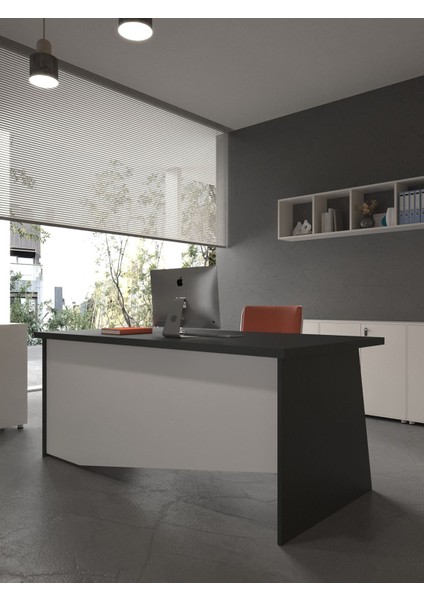 Festival Ofis Masası - OFİS-5-4-1-180 x 60 Beyaz - Beyaz