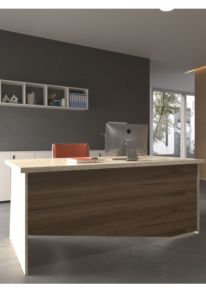 Festival Ofis Masası - OFİS-7-8-2-180 x 60 Beyaz - Ceviz