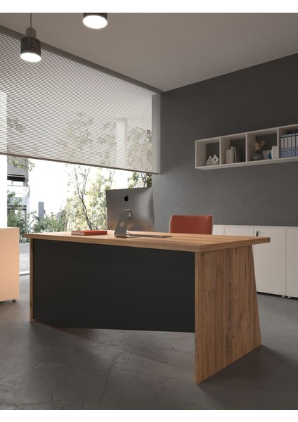 Festival Ofis Masası - OFİS-5-6-4-180X60 Beyaz - Antrasit