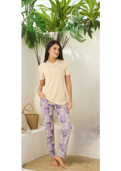 Kısa Kollu Pijama Takımı 3514
