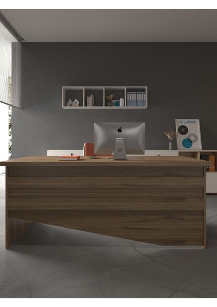 Festival Ofis Masası - OFİS-6-2-2-120X90 Beyaz - Ceviz