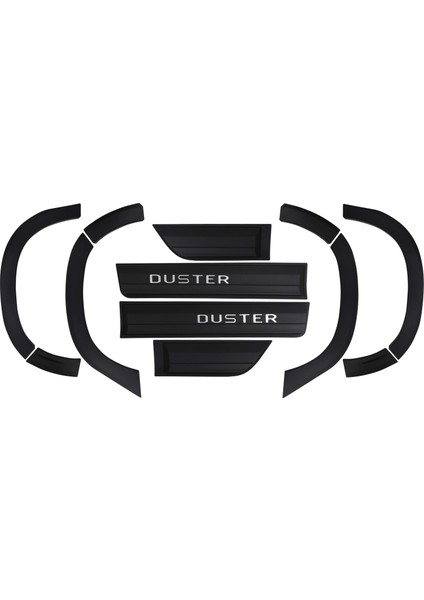 Dacia Duster Uyumlu 2018-2024 Enjeksiyon Baskı Düz Dodik Seti 12 Parça Yazılı (Sensörsüz)