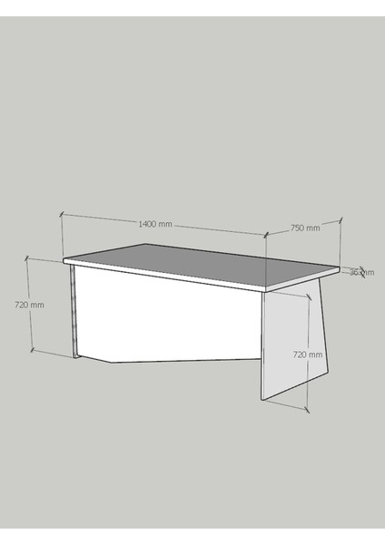 Festival Ofis Masası - OFİS-5-6-1-140X75 Beyaz - Beyaz fırsatları