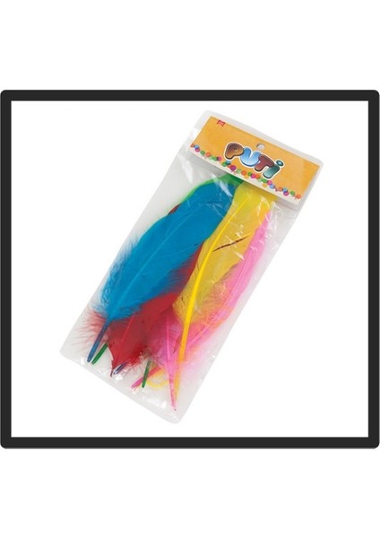 Puti Renkli Tüy - 3 Paket