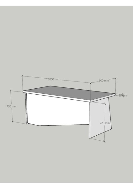 Festival Ofis Masası - OFİS-5-4-4-180X60 Beyaz - Antrasit fırsatları