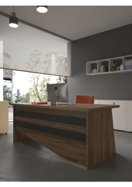 Festival Ofis Masası - OFİS-6-2-4-180X60 Beyaz - Antrasit