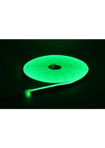 Neon LED Şerit 5metre Yeşil LED Zincir Bandı Hortum Esnek Dekoratif Aydınlatma Işık 12V 10W