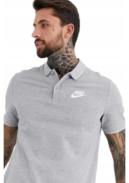 Sportswear Clup Regular Fit Polo Yaka Gri Erkek Tişört fiyatları