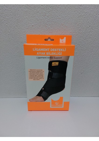 Ligament Destekli Ayak Bilekliği 8 Bandajı (Standart Siyah)