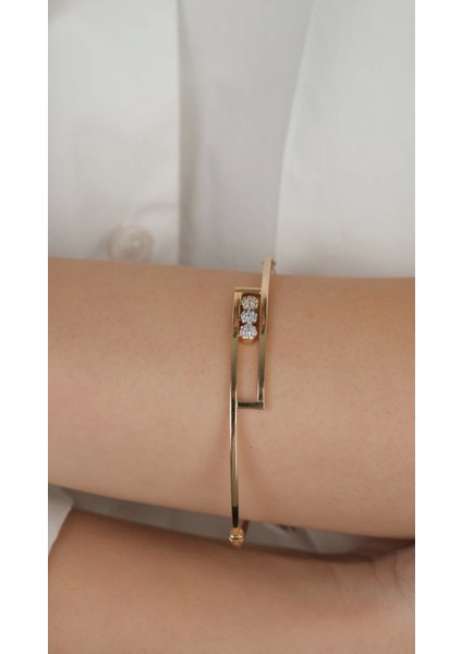 14 Ayar Altın Çiçekli Kaburga Kelepçe fırsatları