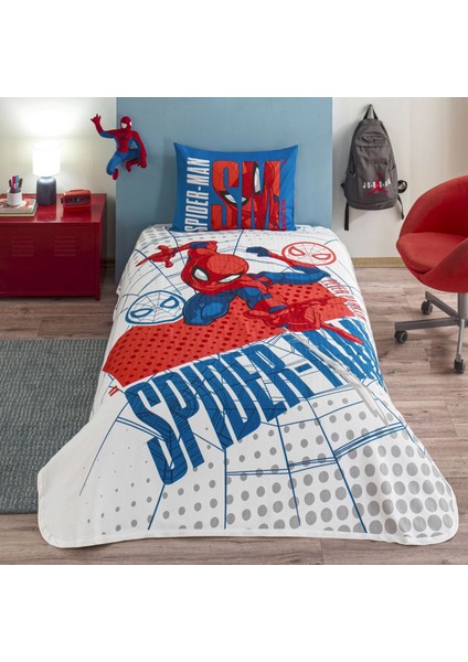 Yeni Sezon Lisanslı Spiderman Web Tek Kişilik Pike Takımı