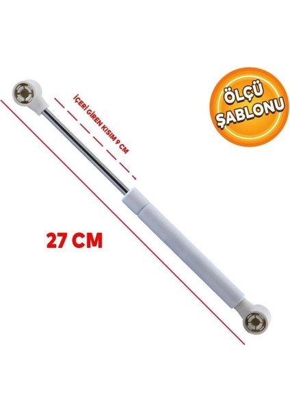 4 Adet Dolap Kapak Pistonu Gazlı Amortisörü Piston Kapak Hidroliği 27 cm Mutfak Dolabı 100N