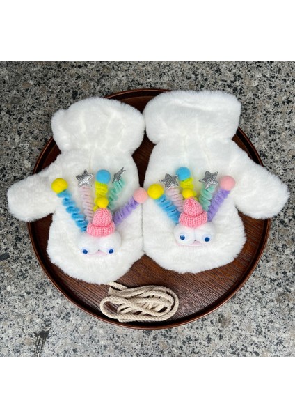 Sevimli Ilginç Peluş Parmak Eln Kadın Kürklü Sonbahar ve Kış Anti Soğuk Donma (Yurt Dışından)