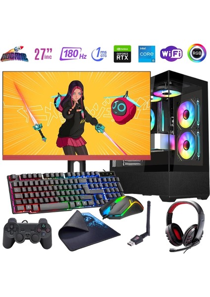 I5 13400F 16GB Ddr4 1tb M2 8gb RTX4060 27" 180Hz Monitörlü Oyun Bilgisayarı (Gaming Set)