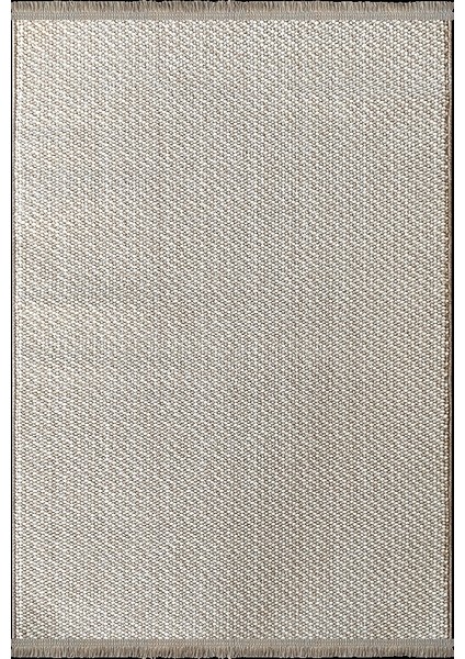 Tual Koleksiyonu Modern Saçaklı Halı 8401 Bej