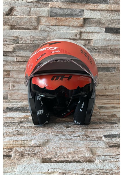 Sports Yarım Açık Motosiklet Kask Güneş Vizörlü Nardo Gri