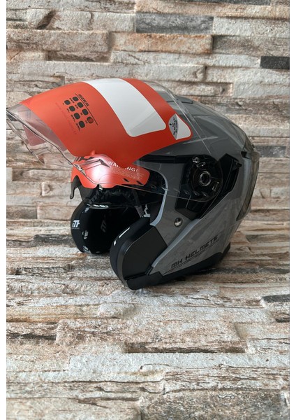 Sports Yarım Açık Motosiklet Kask Güneş Vizörlü Nardo Gri modelleri