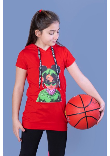 Kız Çocuk Billie Eilish Baskılı Kapüşonlu Tişört fiyatları