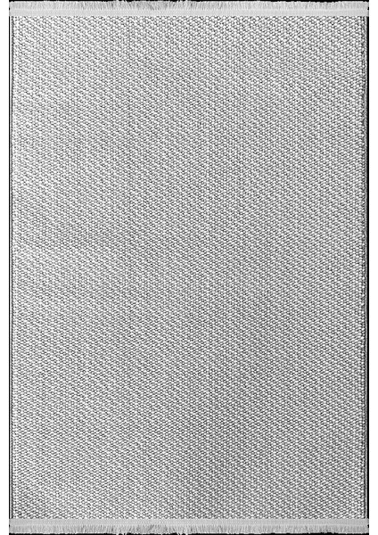 Tual Koleksiyonu Modern Saçaklı Halı 8402 Gri