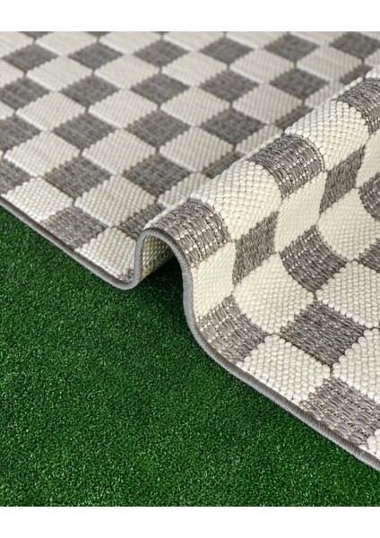 Tual Koleksiyonu Modern Saçaklı Halı 8407 Gri