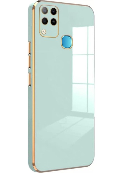 Infinix Hot 10T Kılıf Kamera Korumalı Bark Parlak Kenarlı Silikon Kapak