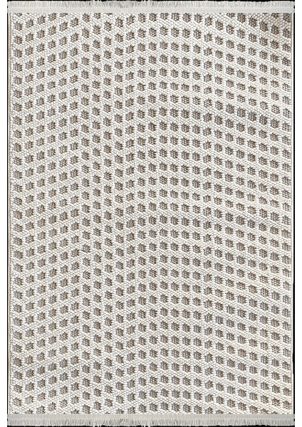 Tual Koleksiyonu Modern Saçaklı Halı 8406 Gri