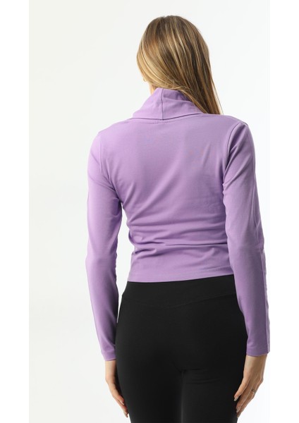 Lila Bağlamalı Kadın Hırka modelleri