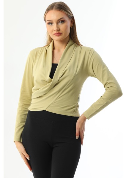 Fıstık Yeşil Bağlamalı Kadın Hırka fiyatları