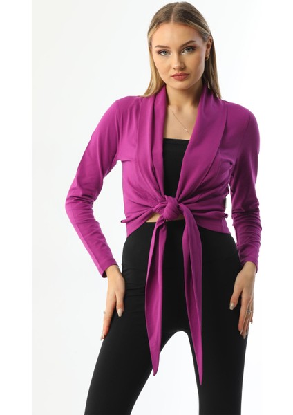 Mor Bağlamalı Kadın Hırka fiyatları