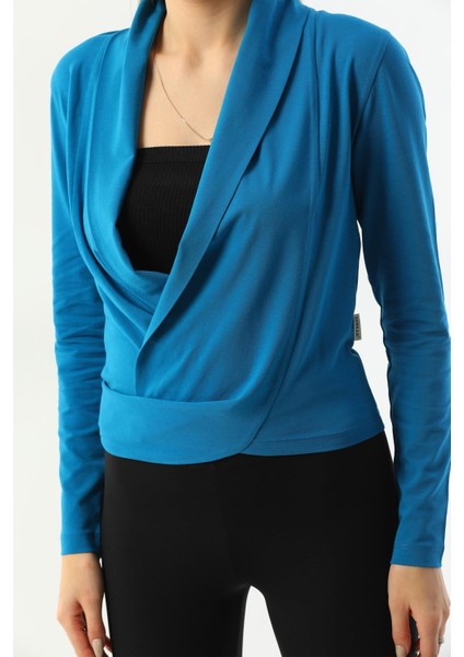 Petrol Mavisi Bağlamalı Kadın Hırka fırsatları