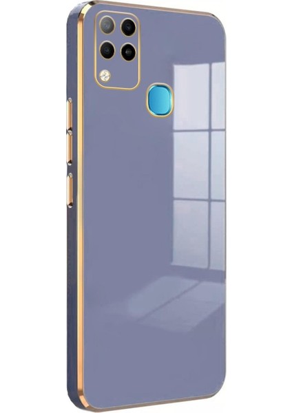 Infinix Hot 10T Kılıf Kamera Korumalı Bark Parlak Kenarlı Silikon Kapak