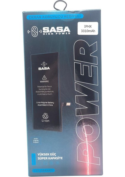 Apple iPhone x Battery 3310 mAh Yüksek Amper Batarya