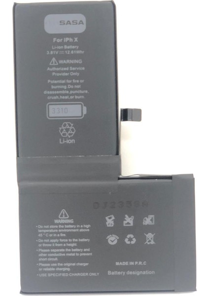Apple iPhone x Battery 3310 mAh Yüksek Amper Batarya