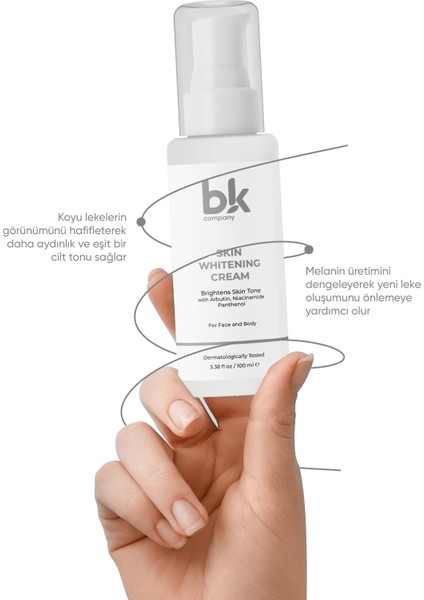 Tüm Vücut Diz Dirsek Koltuk Altı Bölge Kullanımına Uygun Cilt Beyazlatıcı Bakım Krem 100 ml fırsatları
