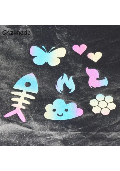 Chzimade 1MX3CM Renkli Kelebek Kalp Yansıtıcı Etiket Bantları Isı Transferli Vinil Film Demir On Konfeksiyon Dikiş El Sanatları (Yurt Dışından) fiyatları