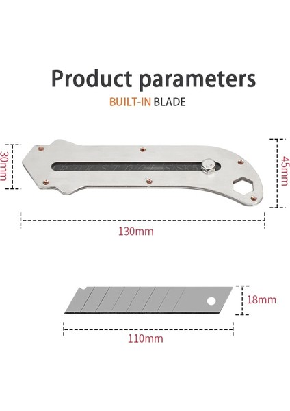 Paslanmaz Çelik Endüstriyel Sınıf Maket Bıçağı Tüm Çelik Duvar Kağıdı Bıçağı Kağıt Kesme Bıçağı Sk5 Bıçak (Yurt Dışından) modelleri