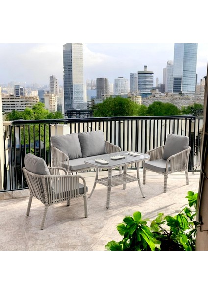 Capri Swing Artemis Ikili Rattan Balkon Bahçe Takımı | Beyaz modelleri
