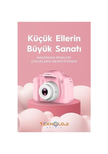Çocuk Kamerası Dijital Fotoğraf Makinesi Mini 1080P Hd Kamera Hafıza Kart Hediyeli indirimleri