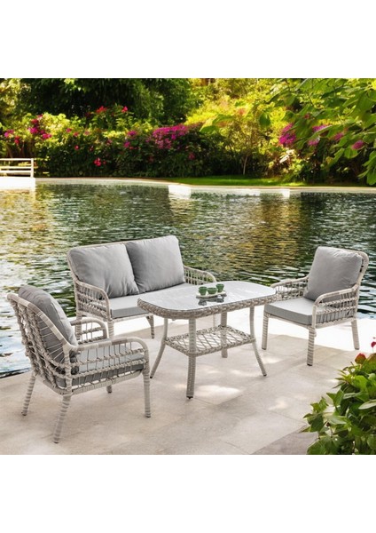 Capri Swing Pisa Ikili Rattan Bahçe Balkon Oturma Grubu Beyaz 752 fiyatları