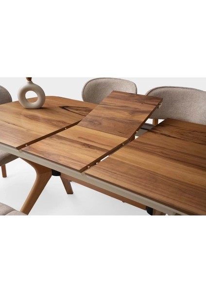 Çınar Valencia Ayaklı Ortadan Açılır Büyüyen Yemek Masası 80 x 130 cm Ceviz fiyatları